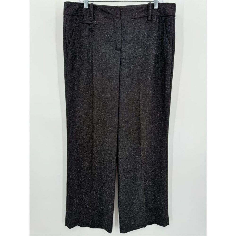 SANDRO Gray High Rise Wide Leg Trouser Pants Size 14